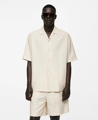 Mango Men's Relaxed-Fit Linen-Blend Shirt