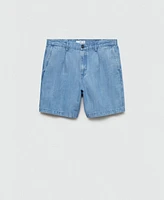 Mango Men's Hemp Lyocell Bermuda Shorts