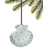 Holiday Lane Seaside Glittered Seashell Ornament, Created for Macy's