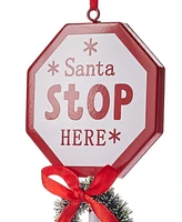 Holiday Lane Christmas Cheer Santa Stop Here Ornament, Created for Macy's