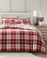 Charter Club Crimson Plaid Flannel Sham, Standard, Exclusively at Macy's