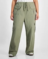 And Now This Trendy Plus Drawstring Cargo Pants, Created for Macy's