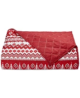 Holiday Lane Fair Isle 4-Pc. Quilt Tote Set, Full/Queen, Exclusively at Macy's