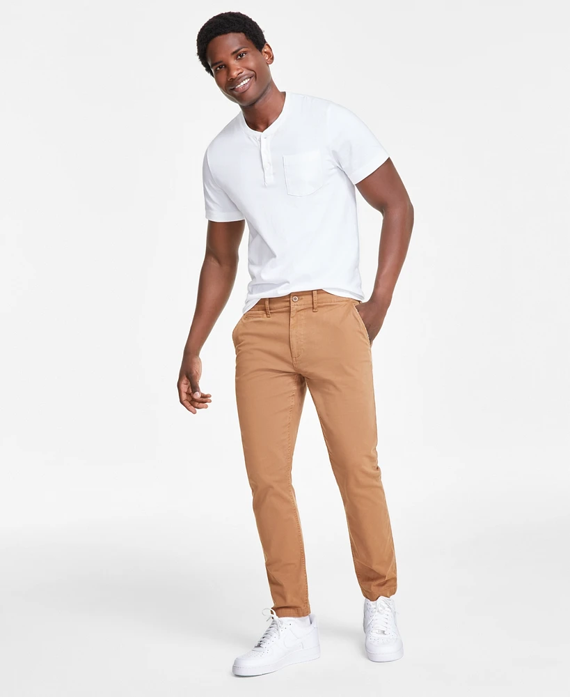 Sun + Stone Men's Dewy Slim-Straight Chino Pants, Created for Macy's