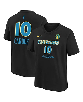 Nike Men's and Women's Kamilla Cardoso Black Chicago Sky 2024 Wnba Draft Name Number T-Shirt