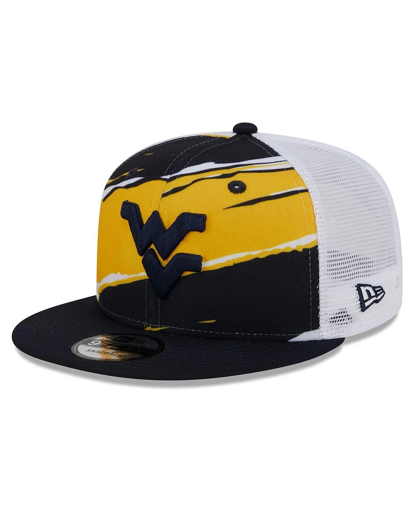 New Era Men's Navy West Virginia Mountaineers Tear Trucker 9FIFTY Snapback Hat