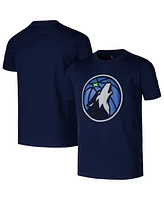 Outerstuff Big Boys and Girls Navy Minnesota Timberwolves Primary Logo T-Shirt