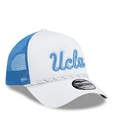 New Era Men's White/Blue Ucla Bruins Court Sport Foam A-Frame 9FORTY Adjustable Trucker Hat