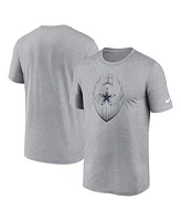 Nike Men's Heather Gray Dallas Cowboys Primetime Legend Icon Performance T-Shirt