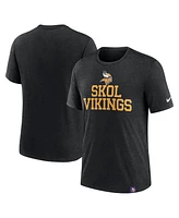 Nike Men's Heather Black Minnesota Vikings Blitz Tri-Blend T-Shirt