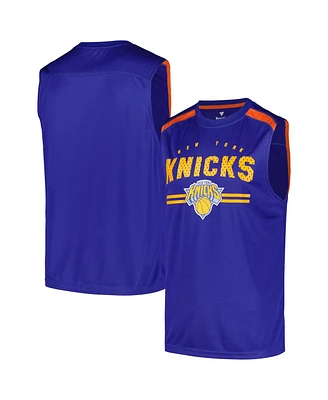 Fanatics Men's Blue New York Knicks Birdseye Muscle Tank Top