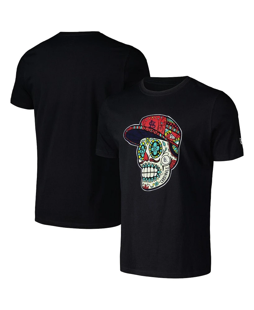 New Era Men's Black St. Louis Cardinals Sugar Skulls T-Shirt