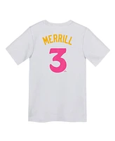 Nike Preschool Jackson Merrill White San Diego Padres City Connect Player Name Number T-Shirt