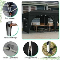 Streamdale Furniture 10x20 Pop-Up Canopy Tent with Uv Protection, Adjustable Height, and Accessories