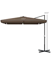 Streamdale Furniture Large 118" Cantilever Patio Umbrella with Adjustable Canopy for Outdoor Furniture and Dining Sets