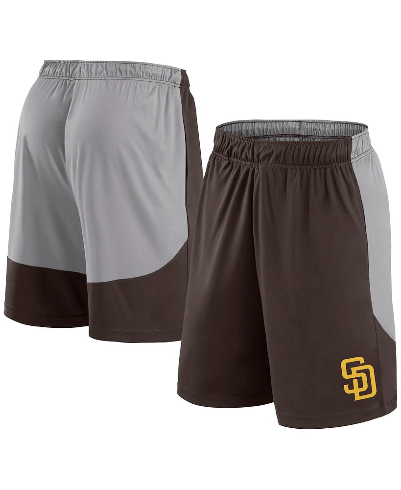 Fanatics Men's Brown/Gray San Diego Padres Go Hard Shorts