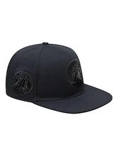 Pro Standard Men's Minnesota Timberwolves Triple Black Snapback Hat