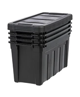 Iris Gallon Heavy-Duty Storage Plastic Bin Tote Container, Black