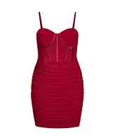 City Chic Plus Girly Mesh Dress