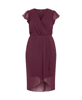 City Chic Women's Wrap Swing Dress