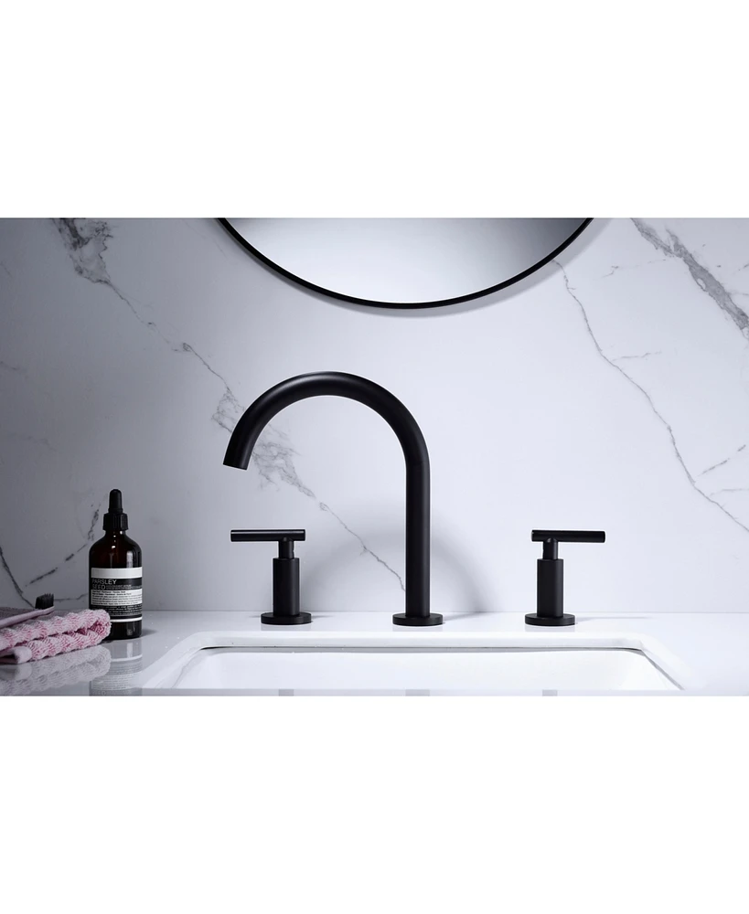 Streamdale Furniture Two Handle High Arc Widespread Bathroom Sink Faucet 3 Hole