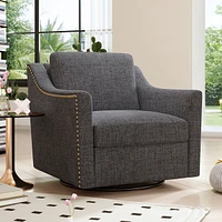 Versatile 360° Swivel Barrel Chair for Modern Living