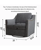 Streamdale Furniture Versatile 360° Swivel Barrel Chair for Modern Living