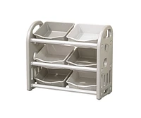 Kids Toy Storage Organizer with 6 Bins, Multi-functional Children's Unit
