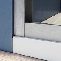 Premium Tempered Glass Shower Door with Stainless Steel Handles and Smooth Rollers