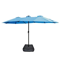 Streamdale Furniture 15ft Double-Sided Market Umbrella with Crank Lift for Ample Shade