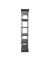 Industrial Pipe Bookcase with Firwood Shelves and Durable Iron Frame