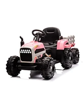 Streamdale Furniture Real Farm Vehicle Ride-On Car with Rc, Music, Led Lights