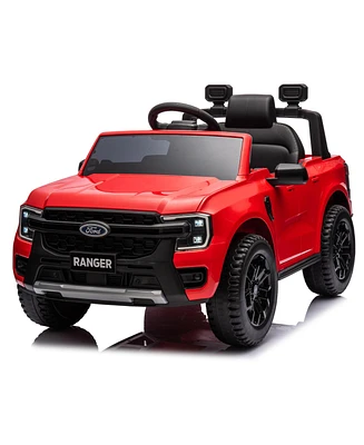 Streamdale Furniture Kids Ride-On Electric Licensed Ford Ranger with Music, Suspension, Remote Control, Soft Start