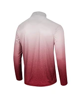 Colosseum Men's White/Crimson Oklahoma Sooners Laws of Physics Quarter-Zip Windshirt