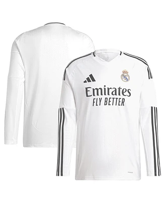 Adidas Men's White Real Madrid 2024/25 Home Replica Long Sleeve Jersey