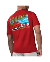 Margaritaville Men's Scarlet San Francisco 49ers Licensed to Chill T-Shirt