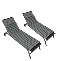 Premium 72.8" Uv-Resistant Outdoor Chaise Lounge Cushions (2 Pack)