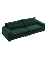 Streamdale Furniture Mid-Century Modern Sofa Luxe Style, Comfort & Durability in Vibrant Green