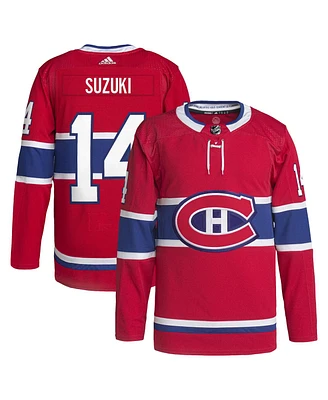 Adidas Men's Nick Suzuki Red Montreal Canadiens Home Authentic Pro Player Jersey