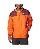 Columbia Men's Orange Virginia Tech Hokies Flash Challenger Omni-Shade Full-Zip Windbreaker Hoodie Jacket