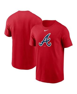 Nike Men's Red Atlanta Braves Fuse Logo T-Shirt