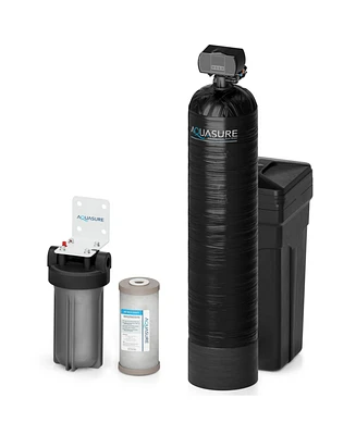 Aquasure Harmony Series 72,000 Grains Whole House Water Softener Bundle with Triple Purpose Pre-Filter for 6+ bathrooms (As-HS72SCZ)