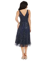 Dress the Population Women's Elisa Embroidered Sequined