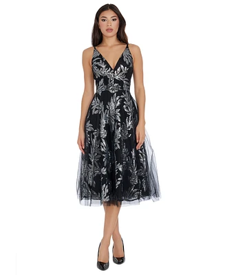 Dress the Population Women's Courtney Sequin and Tulle