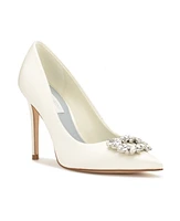 Nine West Women's Fana Bridal Pointy Toe Embellished Dress Pumps