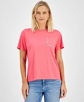 Tommy Hilfiger Women's Embellished Pocket Crewneck T-Shirt