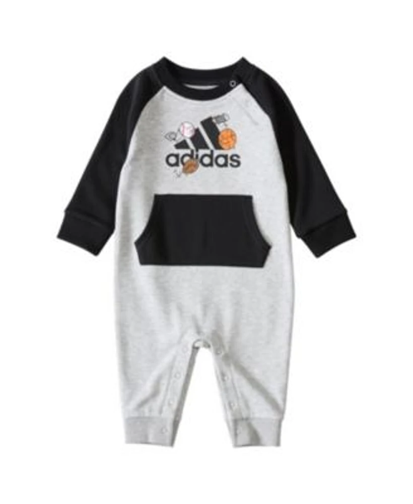 Adidas Baby Boys Long Sleeve Color Block Coverall