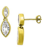 Giani Bernini Cubic Zirconia Marquise Drop Earrings in 18k Gold-Plated Sterling Silver, Created for Macy's