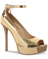 Thalia Sodi Women's Libbie Embellished Ankle-Strap Platform Dress Pumps