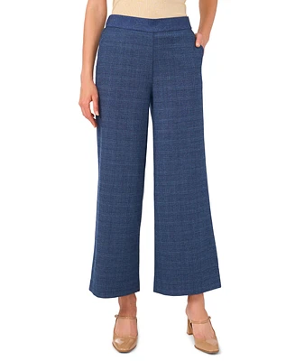 Vince Camuto Women's Plaid Pull-On Wide-Leg Pants